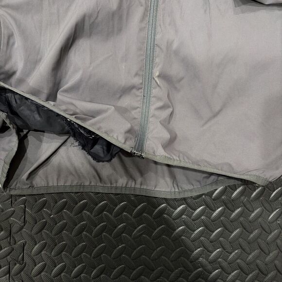 Rhone Tech Jacket Mens L Gray Full Zip Jacket Hidden Hood Rain Wind Retail $120 - Picture 5 of 10